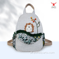 Mochila flip-top Meiyi Cute Hedgehog Patchwork